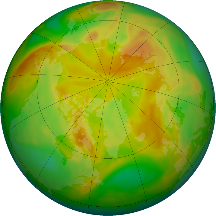 Arctic ozone map for 14 May 2007
